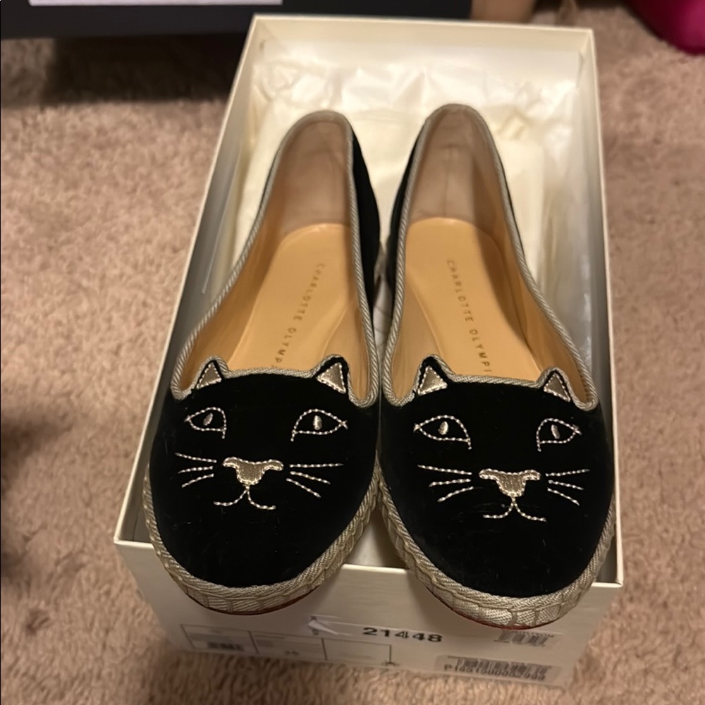 Charlotte Olympia Black Cat Loafers